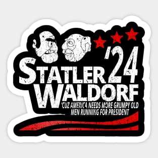 Statler And Waldorf For President Sticker